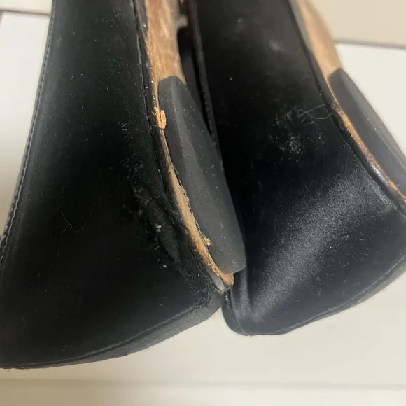 Coach Black Satin Angelika Flats size 8M - Picture 4 of 5